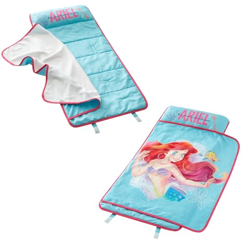 Image of Super Soft Plush Toddler Quilted Nap Mat with Built in Blanket and Pillow