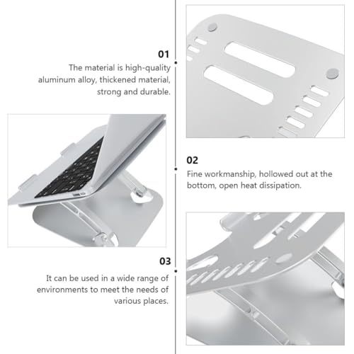 Base portátil ajustable para laptop de aleación de aluminio miniatura 4