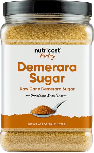 Nutricost Nutricost Pantry Unrefined Demerara Sugar (4 Pound Bottle) :: Great for Baking, Cooking, Tea, Coffee, Etc. | Raw Cane Demerara Sugar with Zero Additives sold by Nutricost - Amazon Seller - US