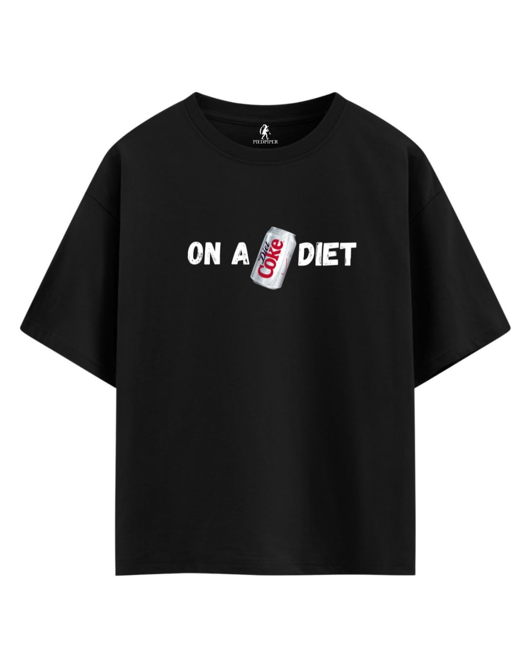 Piedpiper Cola Diet Graphic T-Shirt | Funny Soda/Soft Drink Lover Oversized Tee | Casual Pure Cotton Oversized Tshirt for Women-picture-24