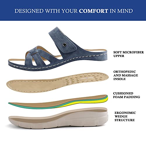 Ortho+rest Women Orthotic Slides Comfortable Orthopedic Sandals Walking Sandals with Arch Support4