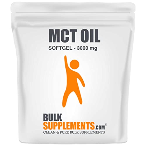 BulkSupplements.com MCT Oil 3000mg Softgels - MCT Coconut Oil - MCT Oil Capsules - Coconut Oil Pills - Keto Pills - MCT Oil for Weight Loss - Coconut Oil Capsules (300 Count - 100 Servings)