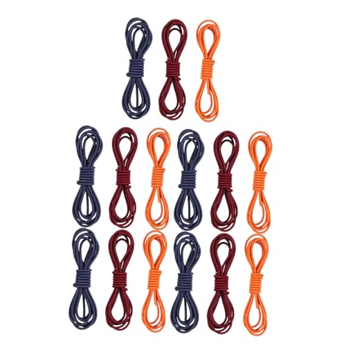 Sewroro Lot de 15 Cordons Élastiques en Nylon Extensible Rouge Bleu Orange Sangle Élastique Réglable pour Carnet de Voyage, Agenda et Scrapbooking Fermeture Sécurisée pour Usage Scolaire