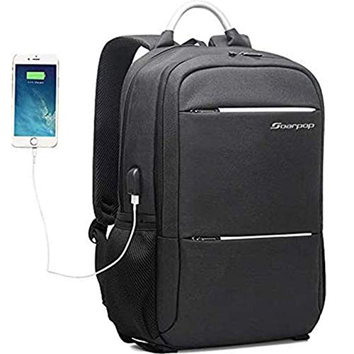 Soarpop Business Mochila para Laptop con Puerto de Carga USB Se Adapta a computadora