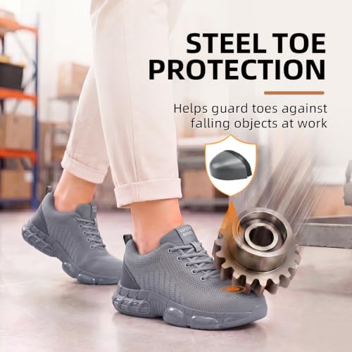 Image of Steel Toe Shoes for Women Safety Work Shoes Wear-Resistant for Warehouse