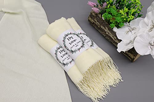 Personalized Women's Scarf Pashmina Shawls and Wraps for Evening Dress, Bridesmaid Wedding Bridal Shawls for Wedding Favors, Bridesmaid Gifts Evening Dress Shawl, Shawls for Evening Dresses (cream)