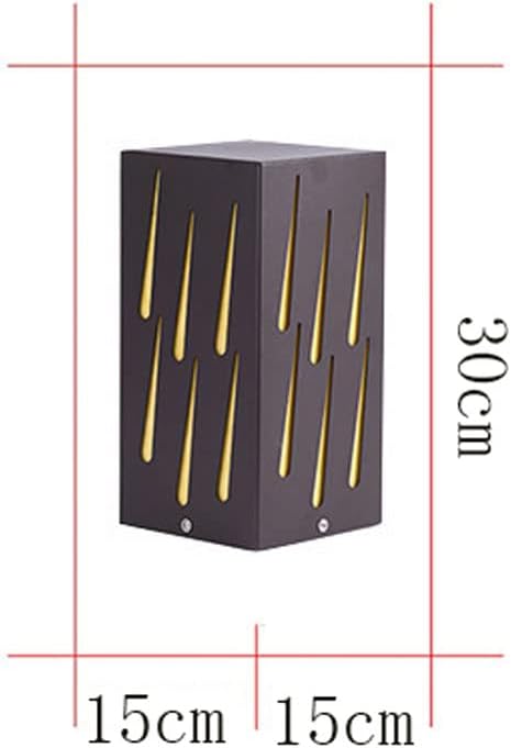 USMJQVZ Outdoor Waterproof Corridor Pillar Lamp Square Villa Outdoor Floor Lamp Deck Fence Table Light for Courtyard Garden Landscape Lamp E27 Base