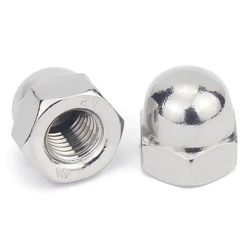 [Select Size] 20 Pack - Dome Acorn Hex Nut - Metric Coarse Popular (Stainless A2 (Standard), M4)
