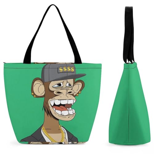 Sac bandoulière singe rigolo : grand volume 28.5x18x32.5cm pour femme active