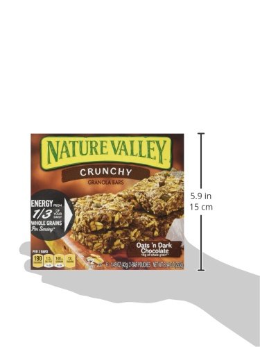 Nature Valley Crunchy Oats'n Dark Chocolate Granola Bars 8.94 oz (Pack of 12)
