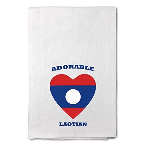 Style In Print Custom Decor Flour Kitchen Towels Adorable Laotian Heart Countries Countries