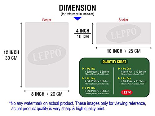 Image of LEPPO Sale Upto 25% I 50% I 70% Off & Discount Sale, Special, Limited Period Self Adhesive Laminated Poster & Stickers Use for Retail Stores, Shops, Malls - Combo Pack RED (70% OFF, 4 Pc Qty)