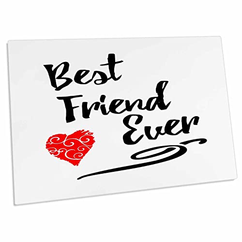3dRose Best Friend Ever Design - Desk Pad Place Mat