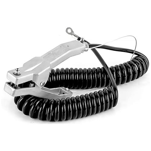 Abrazadera de cable de tierra para eliminar estática con cable largo de 16.4 pies y estacas 2