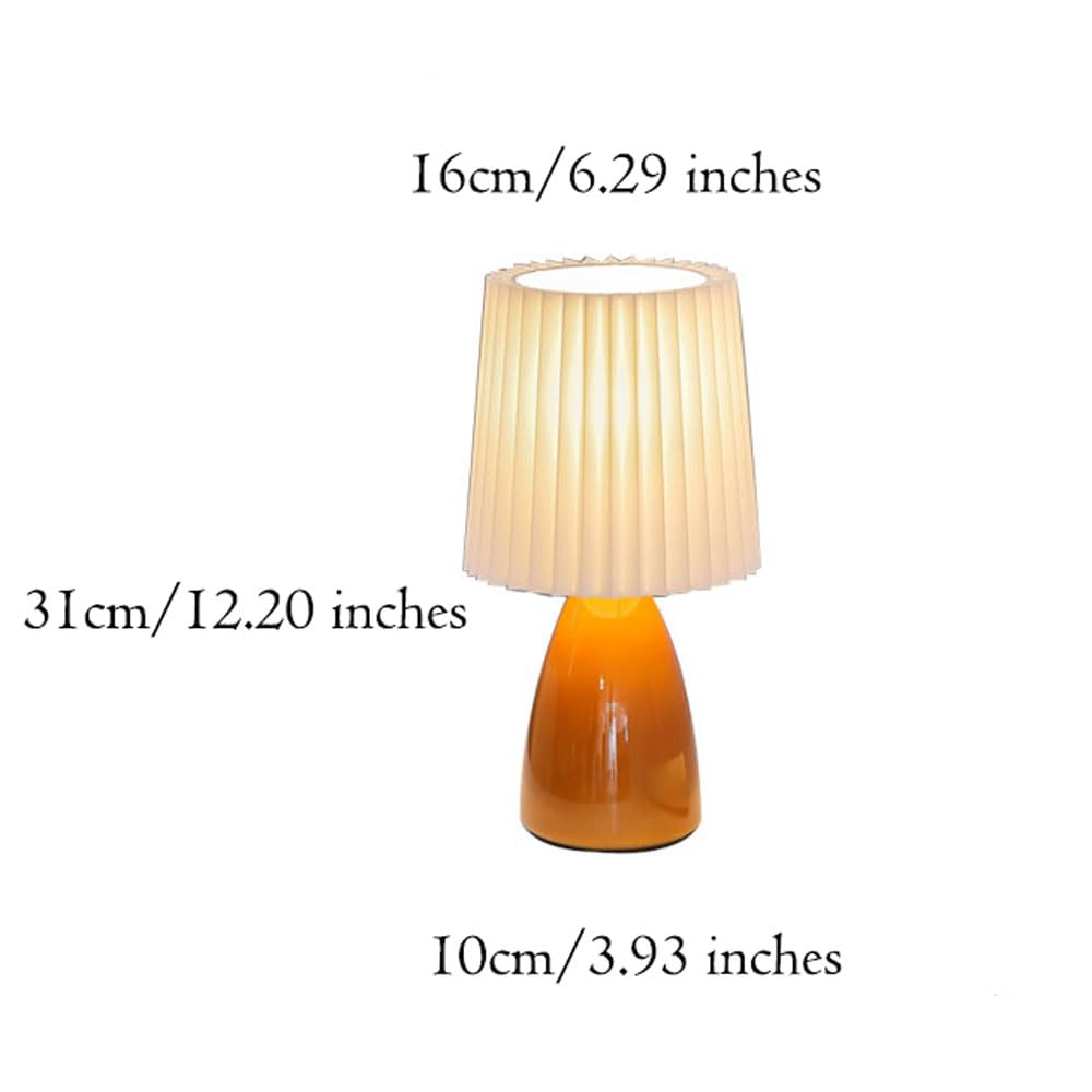 Lampki nocne, lampki dotykowe, małe lampki Nocna l Ceramiczna lampka biurkowa z tkaniny LED, trójkolorowe światło USB do sypialni, gabinetu, salonu