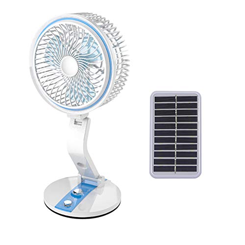 USB Solar Panel Powered Mini Tragbare Fan,Für Kühlung Lüftung Outdoor Home Wiederaufladbare Fan Handheld Solar Camping Fan,Blau