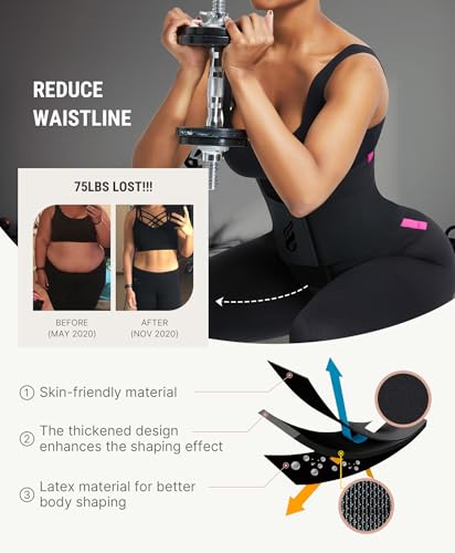 Image of FeelinGirl Waist Trainer Belt Waist Cincher Trimmer Ab Belt Tummy Control Body Shaper with Triple Wrap Women and Men