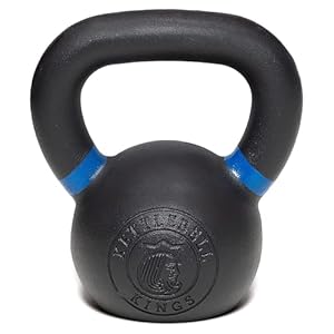 Kettlebell Kings Powder Coated Kettlebell Weights 5-90 LB | Workout Gym Equipment & Strength training sets for Women & Men | Durable Coating for Grip Strength, Rust Prevention- New