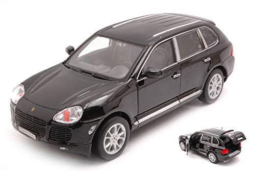 Porsche Cayenne Turbo 2002 Black 1:24 – Welly – Auto Route – Die Cast – Modélisme