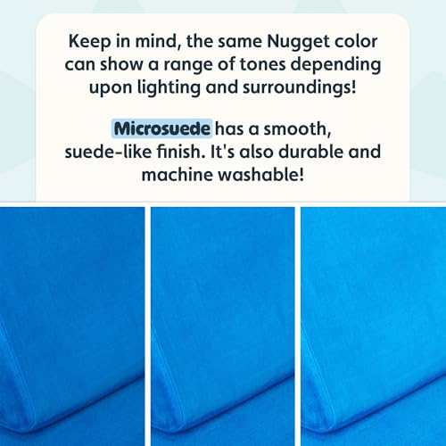 Image of Nugget - The Original Play Couch for Kids - Modular Foam Children's Sofa for Playroom, Imagination, & Creative Open Ended Play - Washable & Convertible Playroom Furniture, Neptune