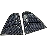 Autophoton for Mitsubishi Lancer 2008-2017 Carbon Fiber Black Rear Window Shutter Cover Trim 2pcs Car Accessories