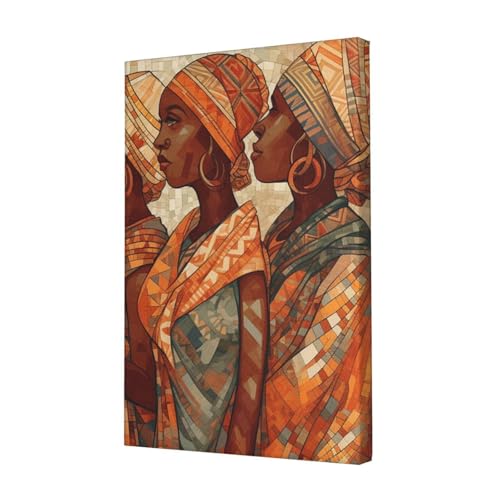 Impression sur toile poterie africaine LPSRTWE pour d&eacute;corer facilement un mur vide de salon