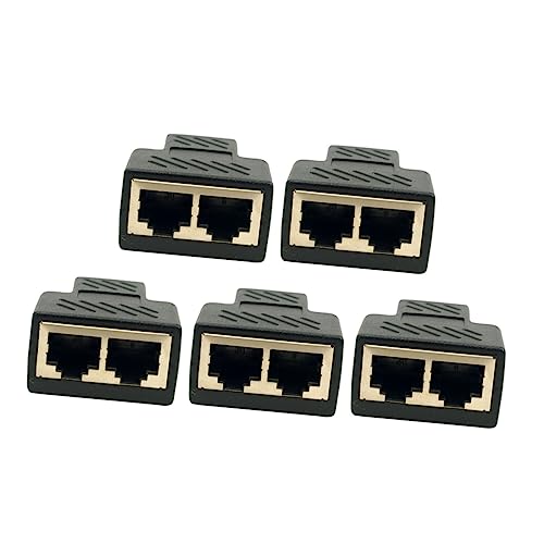 FELTECHELECTR 1 to 2 Ethernet Splitter Network Adapter Network Tee Ethernet Plug Connector Tool-