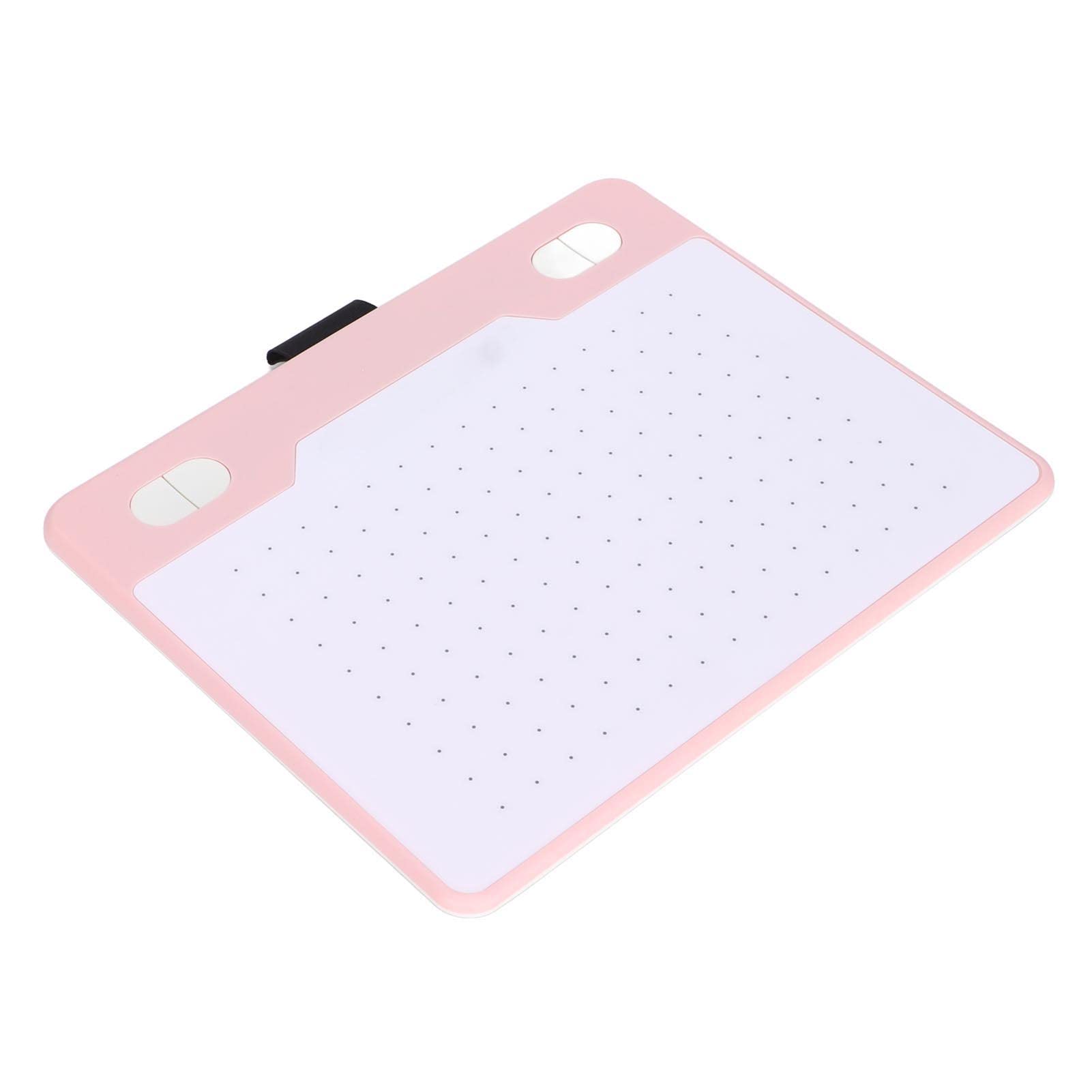 Yadoo Tavoletta Grafica Digitale, 8192 Tablet a Lettura Rapida, Scheda per La Scrittura a Mano Sensibilità alla Pressione con Funzione Riconoscimento Automatico per La Lavorazione della Pittura(Rosa)