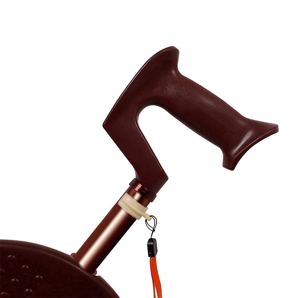 Bastone da passeggio Stampella Sgabello telescopico pieghevole Sedia in alluminio A tre gambe Antiscivolo Sgabello per bastone da passeggio Camminatore leggero Adatto per gli anziani Stampella-11.19