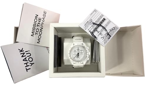 白 Snoopy x Swatch MoonSwatch Swatch x omega Bioceramic Moonswatch Mission to Moonphase snoopy