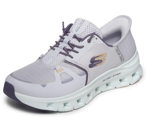 Skechers Femme Glide-step Pro, Lavender Mesh Purple Trim, 37 EU