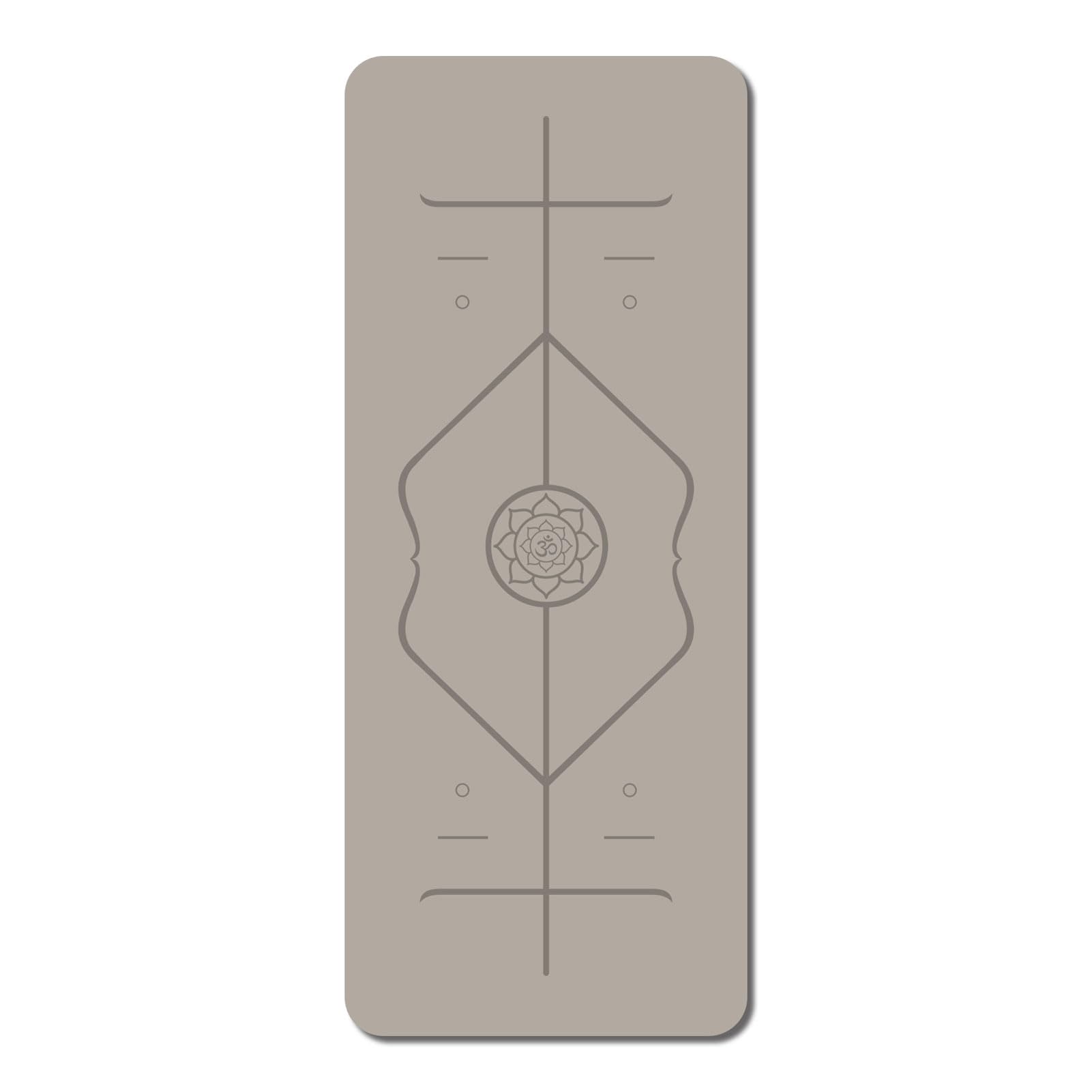 Esterilla Yoga Antideslizante, Esterilla Yoga Viaje, Esterilla Pilates Gruesa, Esterilla Deporte para Mujeres y Hombres, Incluye Lineas de Posición Corporal (1 183x68x0.5cm)