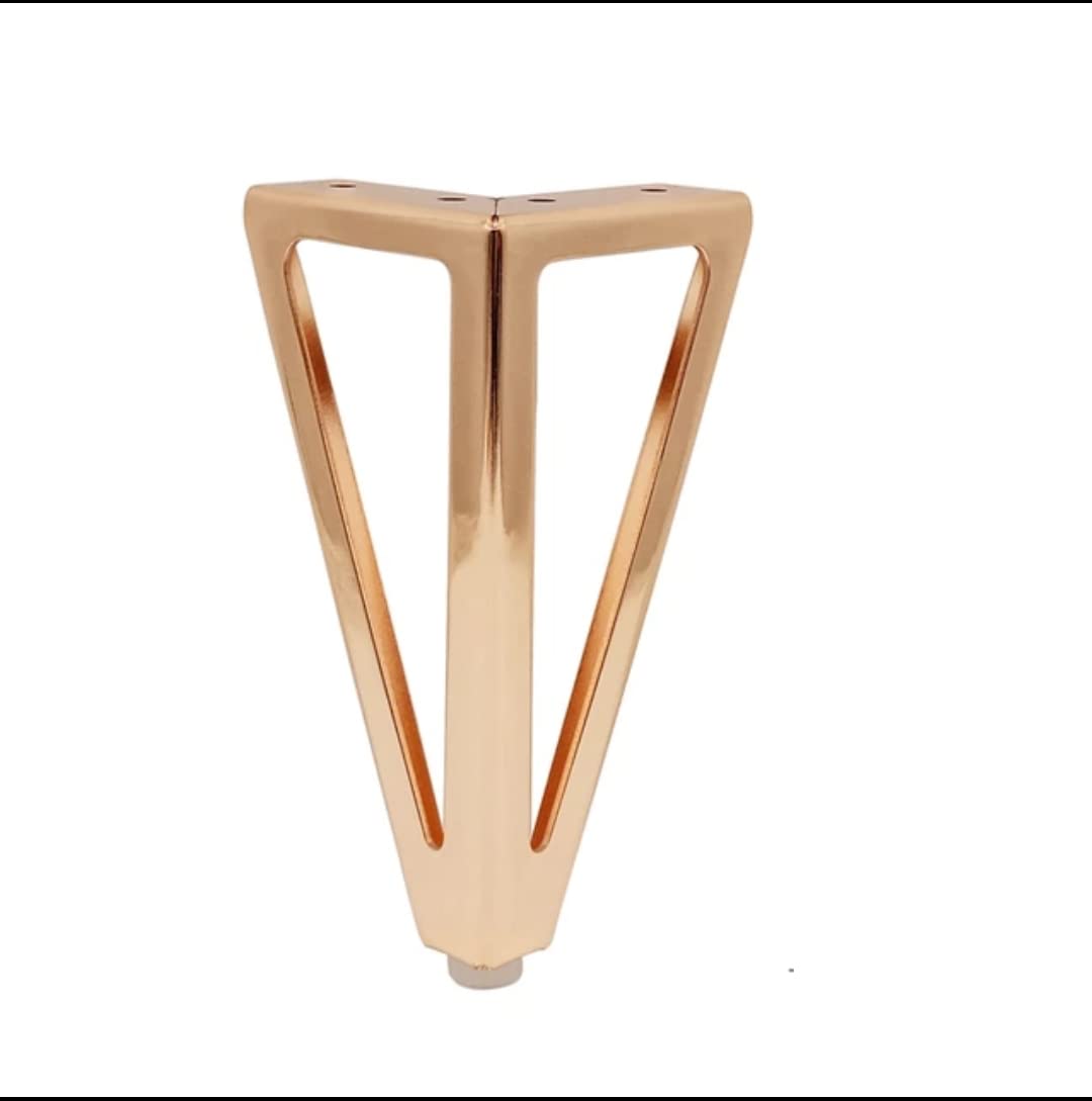 Zohra Hardware Pack of 4 Pcs Double V Shaped Metal Furniture Leg 15cm (6 inches) Cabinet Legs, Coffee Table Leg Support Legs, Bedside Cabinet Legs, TV Cabinet, Sofa Legs (Rose Gold) (B0BRD4QSFV) Amazon Price History, Amazon Price Tracker