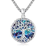 LOOVE Tree of Life Necklace for Women Sterling Silver Family Tree Necklace Celtic Tree of Life Pendant Family Tree Jewelry