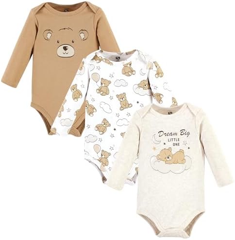 Hudson Baby unisex-baby Cotton Long-sleeve Bodysuits