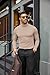 COOFANDY Mens Turtleneck Slim Fit Tops Long Sleeve Shirts Basic Fashion Pullover Solid Soft Sweaters Thermal Undershirt Khaki XL
