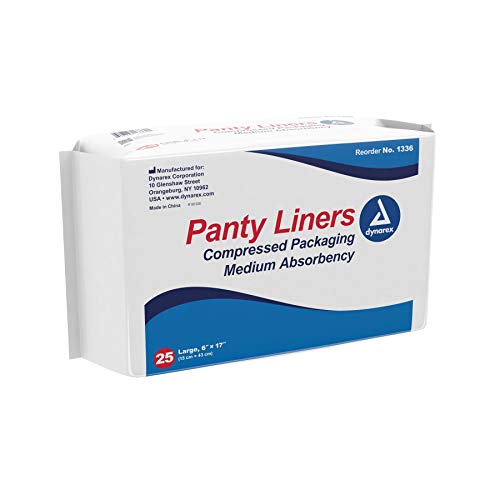 Image of Dynarex Panty Liners With Adhesive Tab, 6 inch X 17 inch, 250 Count