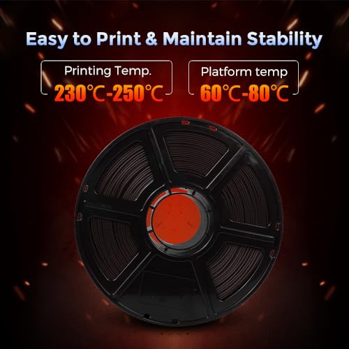 Image of FLASHFORGE Carbon Fiber PETG Filament 1.75mm, PETG with Carbon Fiber, 1KG Spool, Dimensional Accuracy + /- 0.02mm, Lightweight & Heat-Resistant & Moisture Free (PETG-CF Marsala)