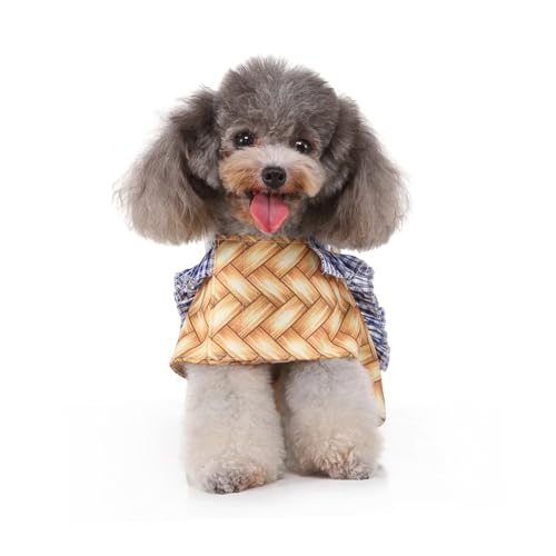 Disfraz para perros con forma de cesta color amarillo L miniatura 2