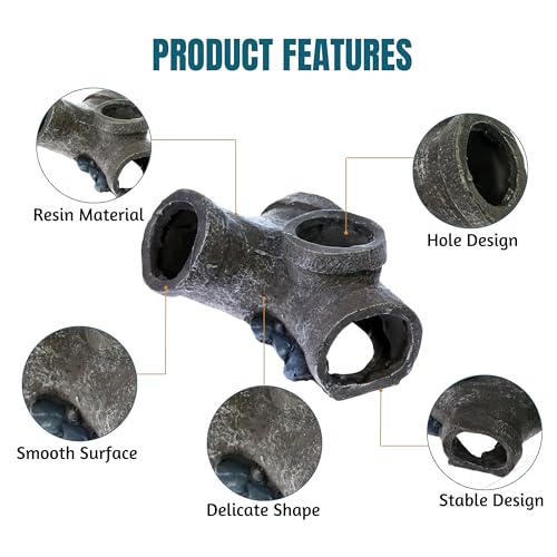 Image of Foodie Puppies Aquarium Resin Decor Thematic Ornaments Sewer Tube - 19 Cm, Unique Hideaway Natural Looking Landscape for Fish Tank Accessories, Pond and Turtle House | Freshwater and Saltwater