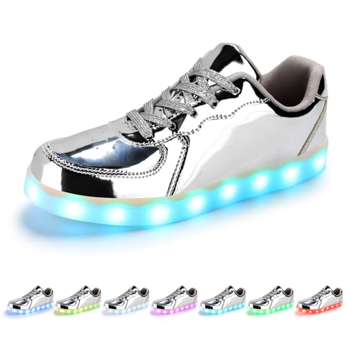 Image of Light Up Shoes Men Women LED Shoes USB Charging Adult High Top LED Sneakers Glow in The Dark Footwear for Dancing Party Festivals Festivals