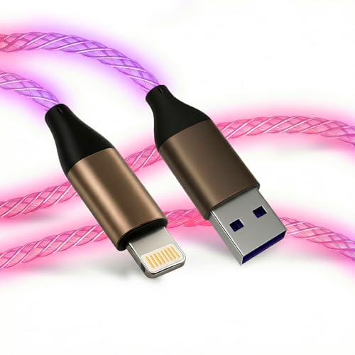 Câble Lightning LED pour iPhone, cordon lumineux contre l'usure des fiches