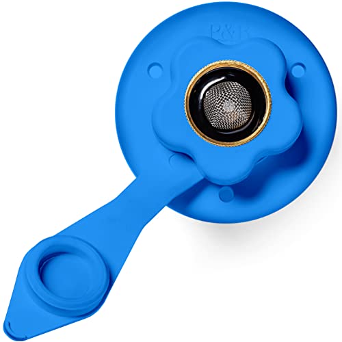 Renator RV Water Inlet Connection. RV City Water Inlet with Check Valve. RV Water Fill Inlet. RV Water Hose Connector, City Water Fill RV. Water Hose Flange. City Water Hookup for Camper (Blue)