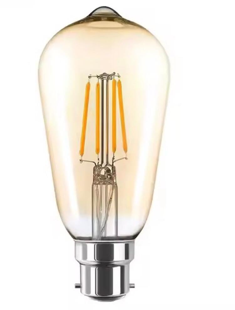 AHUJA INTERNATIONAL ST64 4W Vintage B22 Edison Filament Light Bulbs for cafe, restaurants, hotels, home, office, Warm White (Pack of 1)-image-32