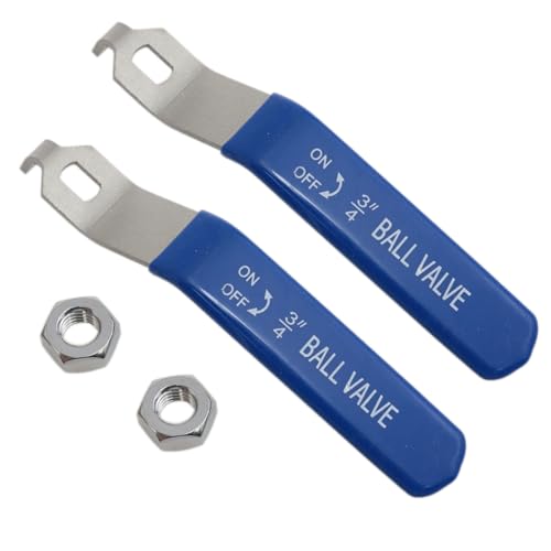 yukata Stainless Steel Ball Valve Handle DN20 Water Valve Handle Lever Handle Radiator Valve Handle for Outdoor Faucet Replacement Service Hose Nozzle (6 x 10 mm) 2 Set