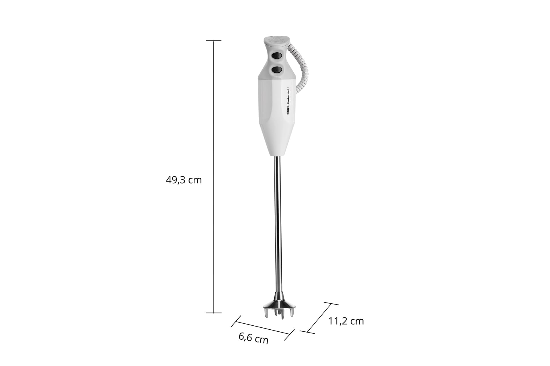 ESGE-Zauberstab G 350 Gastro Max 90890 - Batidora de mano (incluye accesorios, hasta 22.000 rpm), color blanco y gris | Batidora de inmersión con 2 niveles de velocidad (18.000/22.000 rpm), censura y mango ergonómico, fabricado en Suiza