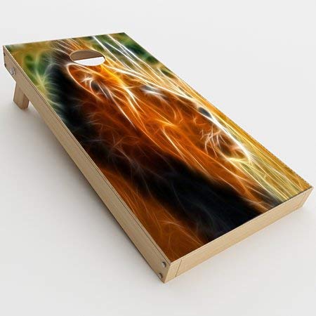 itsaskin1 Skin Decals Vinyl Wrap for Cornhole Game Board Bag Toss (2xpcs.) / The King of The Jungle