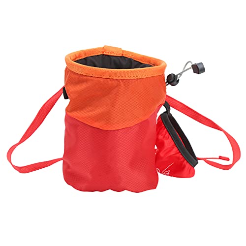 Leapiture Rock Climbing Magnesium Powder Bag Outdoor Climbing Gear Chalk Bag Magnesium Chalk Bag with Anti Skid Features for Climbing (Red)