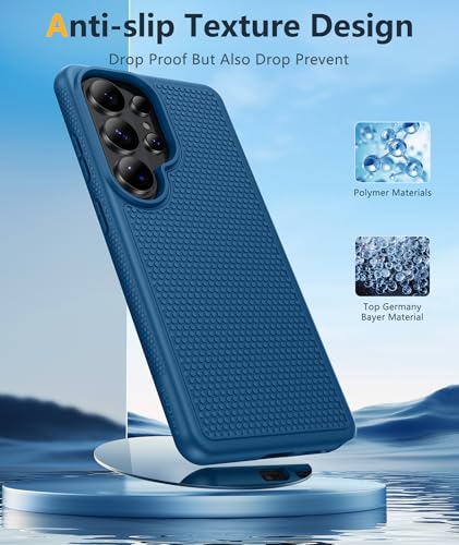 Image of FNTCASE for Samsung Galaxy S26 Ultra Case: Military Grade Drop Protection, 14ft Drop Tested, Screen Protector Included, Anti-Slip Anti-Fingerprint TPU Shockproof Phone Case Cover (Blue)