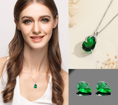 VONSSY Austrian Crystal Teardrop Drop Dangle Earrings Gold Plated Silver Post Zircon Gemstone Jewelry Gift For Woman Girlfriend Mom Wife
